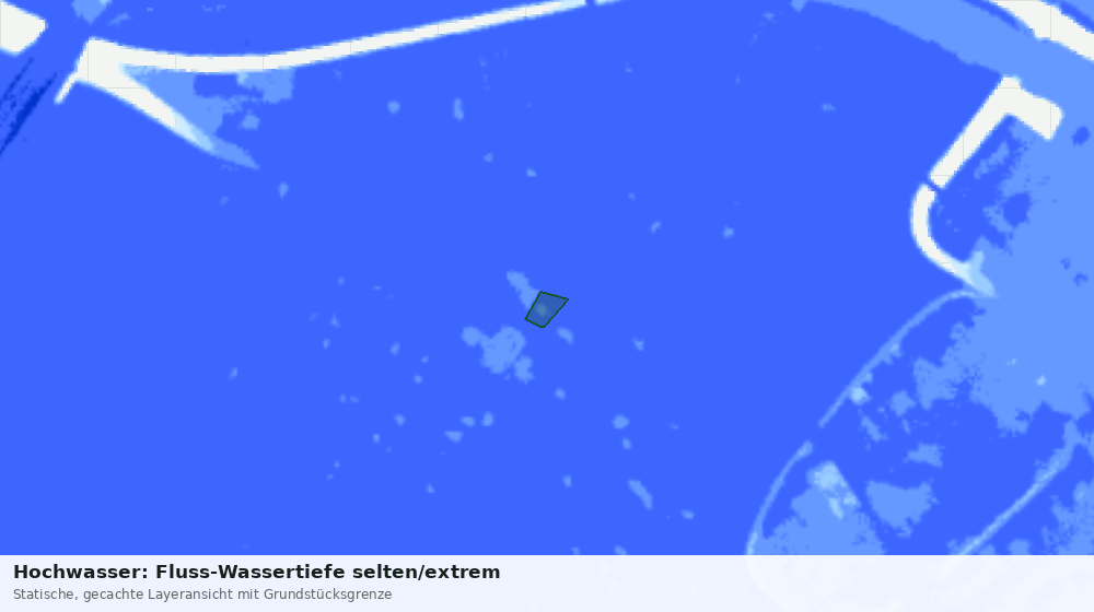Statische Kartenansicht: Hochwasser: Fluss-Wassertiefe selten/extrem