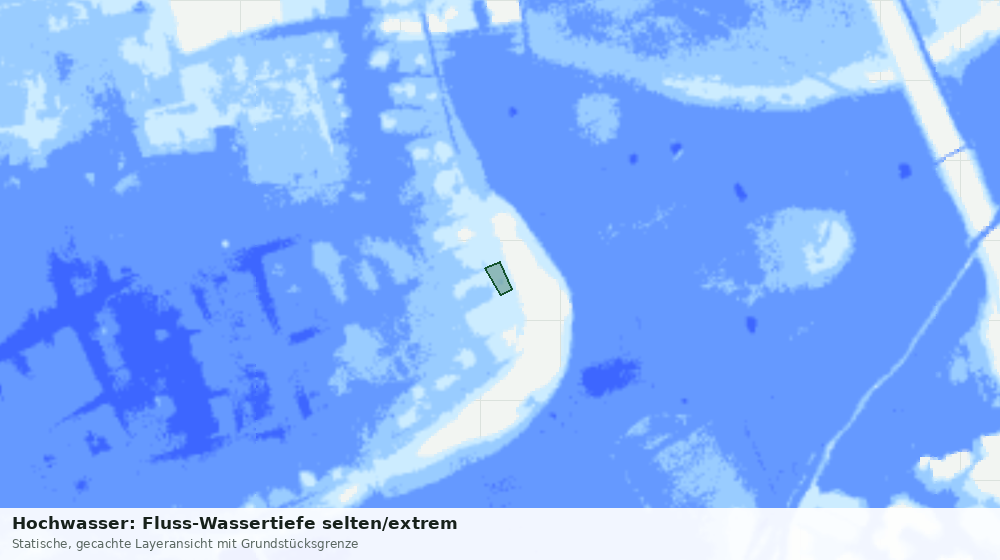 Statische Kartenansicht: Hochwasser: Fluss-Wassertiefe selten/extrem
