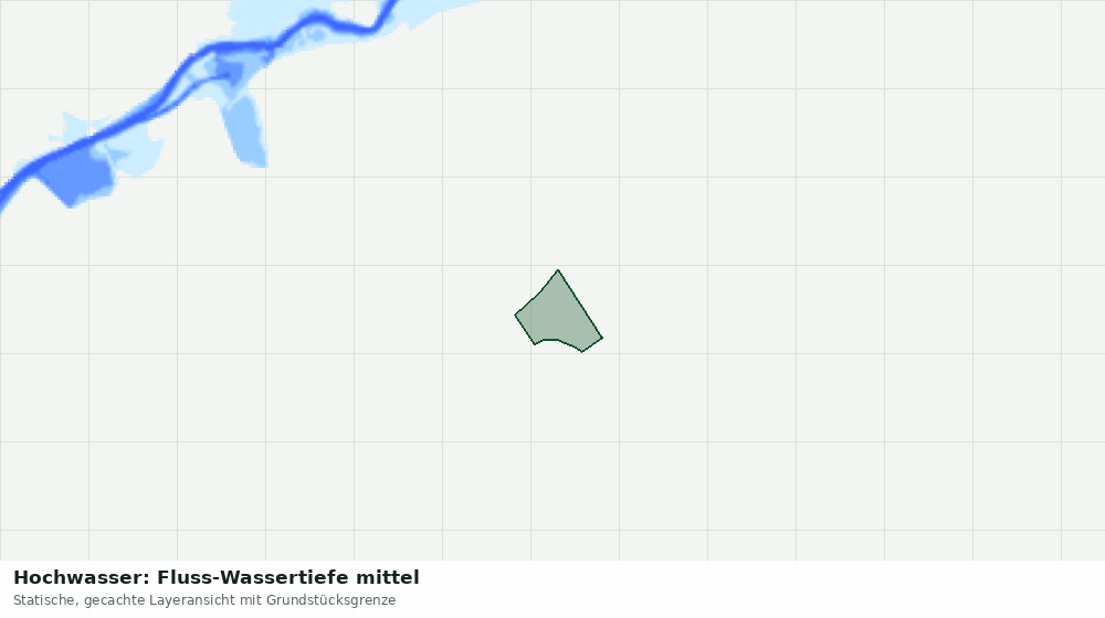 Statische Kartenansicht: Hochwasser: Fluss-Wassertiefe mittel