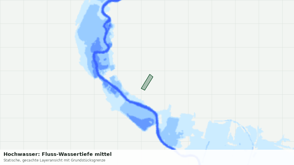 Statische Kartenansicht: Hochwasser: Fluss-Wassertiefe mittel