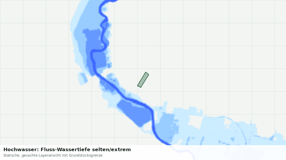 Statische Kartenansicht: Hochwasser: Fluss-Wassertiefe selten/extrem