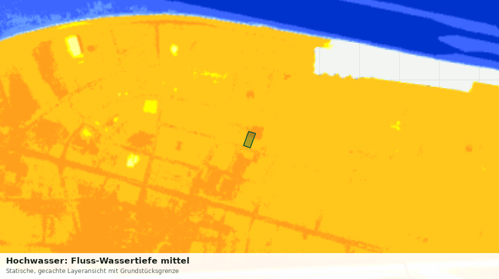 Statische Kartenansicht: Hochwasser: Fluss-Wassertiefe mittel