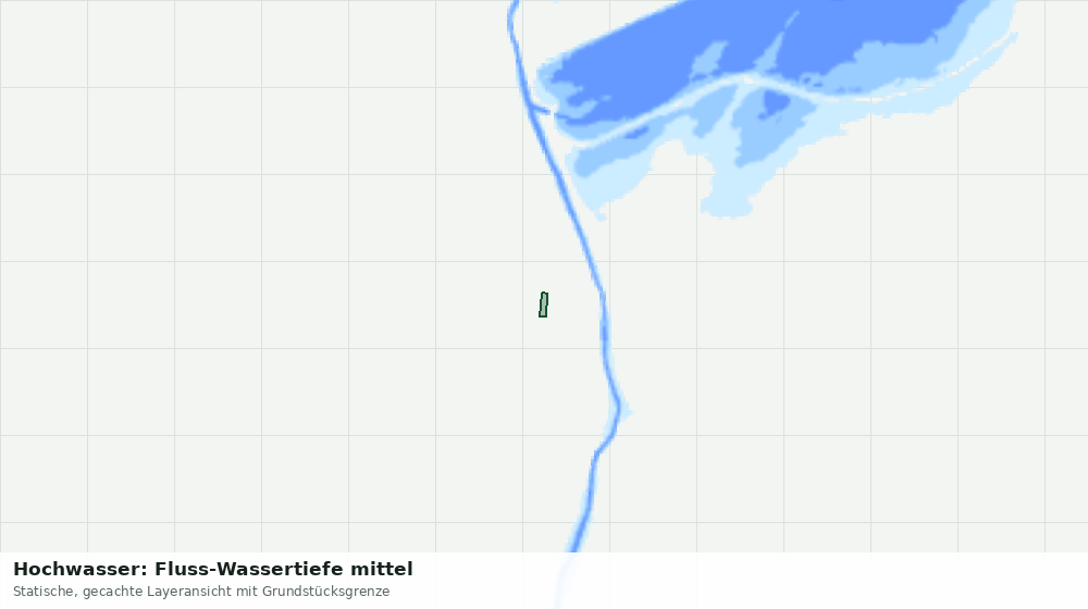 Statische Kartenansicht: Hochwasser: Fluss-Wassertiefe mittel