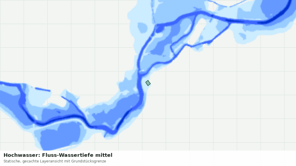 Statische Kartenansicht: Hochwasser: Fluss-Wassertiefe mittel