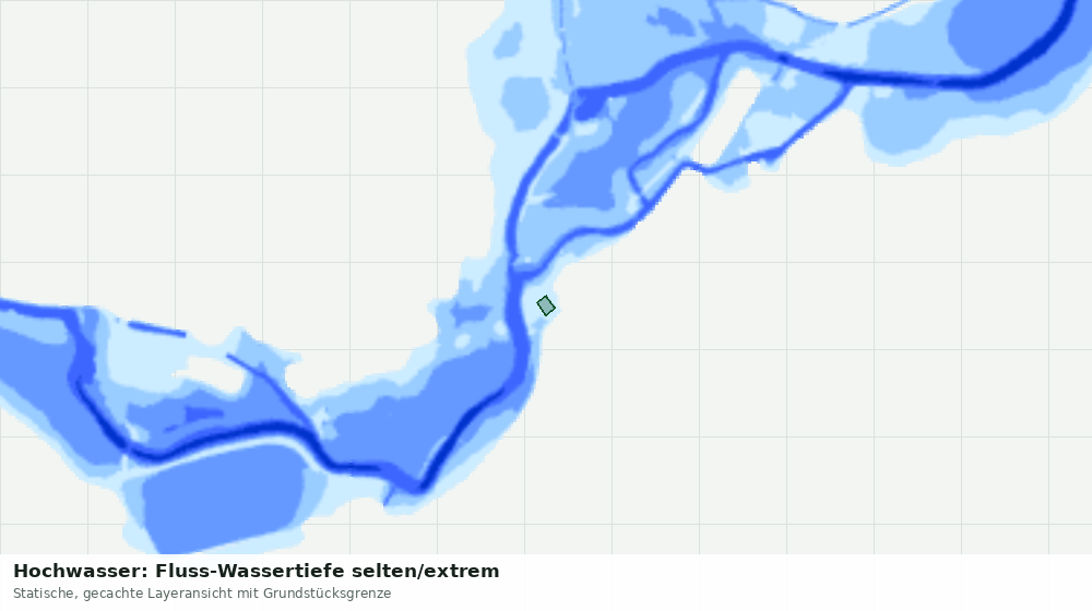 Statische Kartenansicht: Hochwasser: Fluss-Wassertiefe selten/extrem