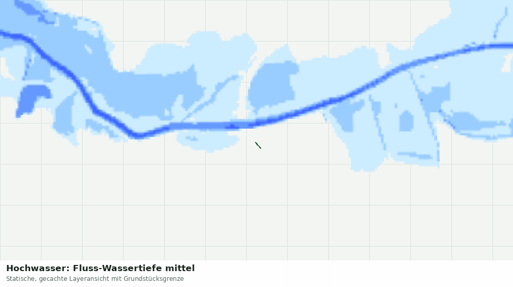 Statische Kartenansicht: Hochwasser: Fluss-Wassertiefe mittel