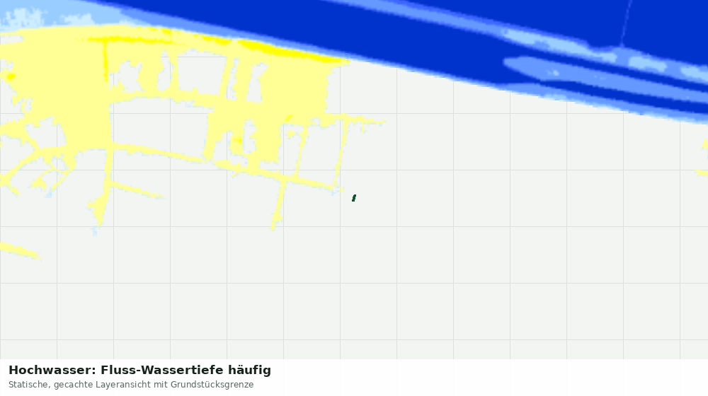 Statische Kartenansicht: Hochwasser: Fluss-Wassertiefe häufig