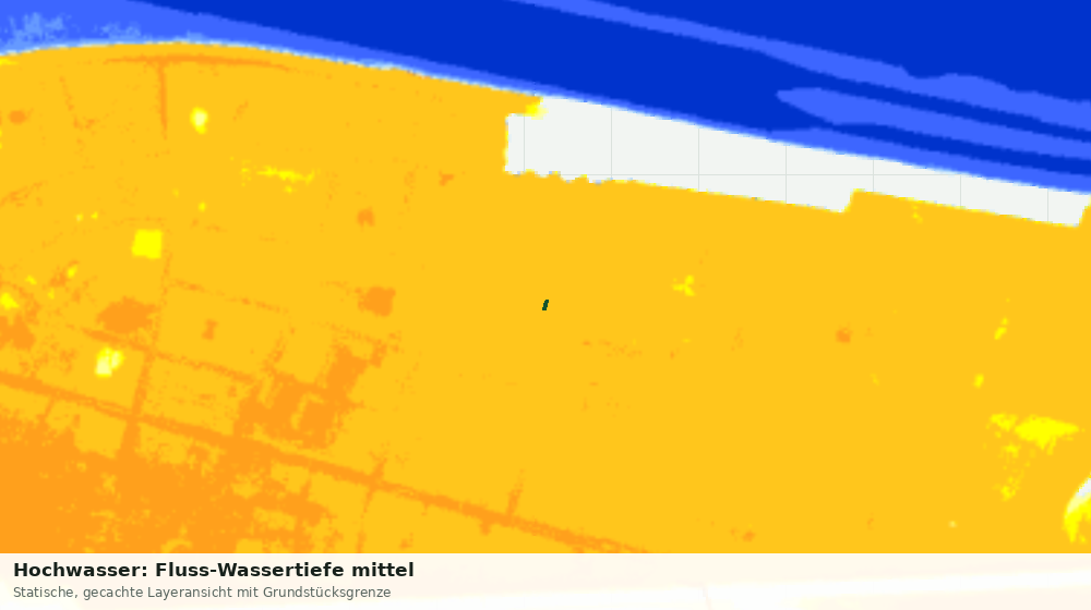 Statische Kartenansicht: Hochwasser: Fluss-Wassertiefe mittel