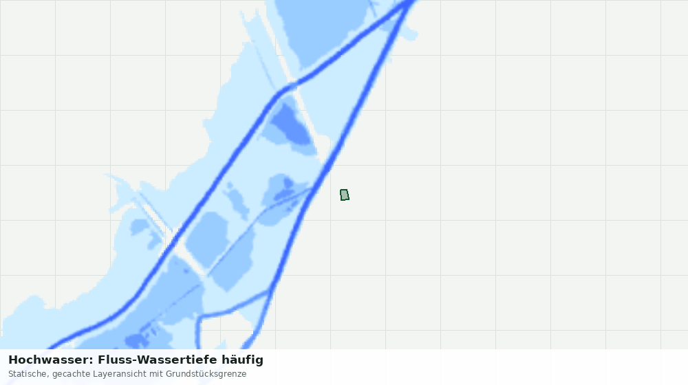 Statische Kartenansicht: Hochwasser: Fluss-Wassertiefe häufig