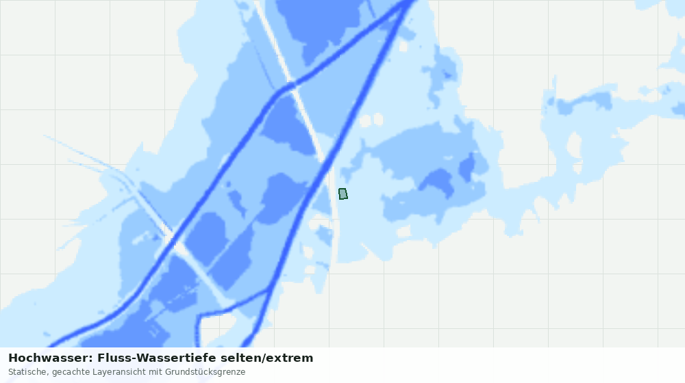 Statische Kartenansicht: Hochwasser: Fluss-Wassertiefe selten/extrem