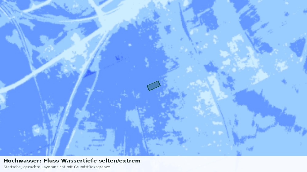 Statische Kartenansicht: Hochwasser: Fluss-Wassertiefe selten/extrem