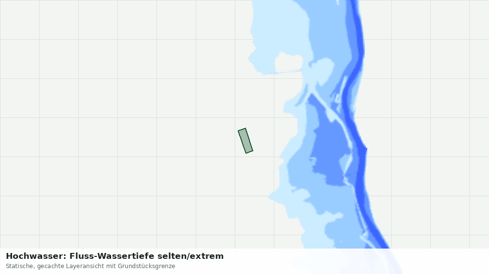 Statische Kartenansicht: Hochwasser: Fluss-Wassertiefe selten/extrem