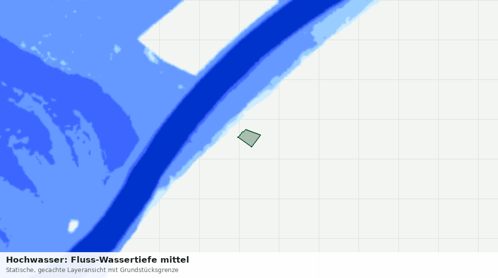 Statische Kartenansicht: Hochwasser: Fluss-Wassertiefe mittel