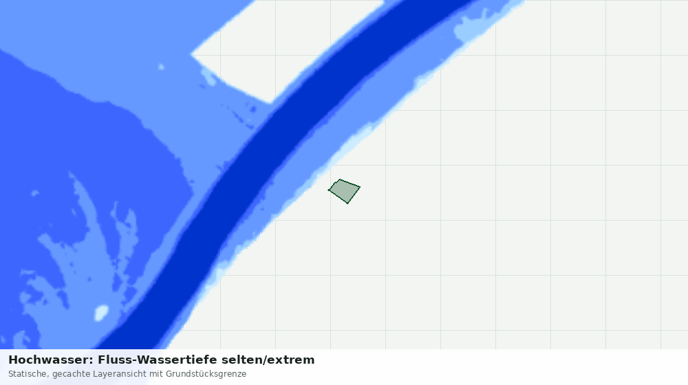 Statische Kartenansicht: Hochwasser: Fluss-Wassertiefe selten/extrem