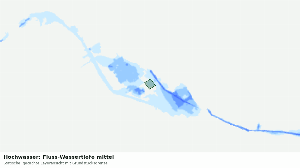 Statische Kartenansicht: Hochwasser: Fluss-Wassertiefe mittel