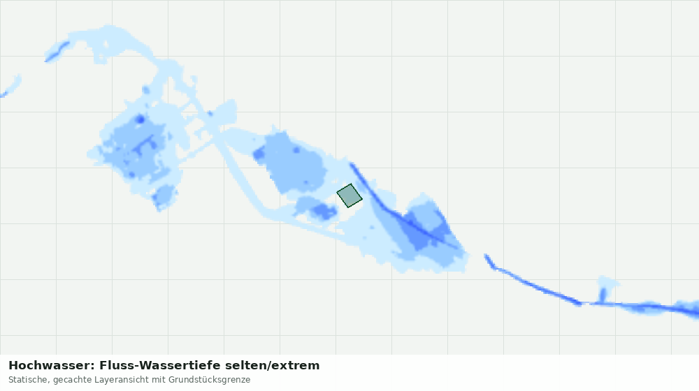 Statische Kartenansicht: Hochwasser: Fluss-Wassertiefe selten/extrem