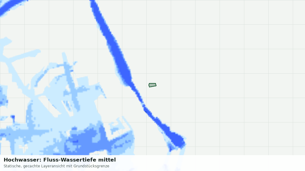 Statische Kartenansicht: Hochwasser: Fluss-Wassertiefe mittel