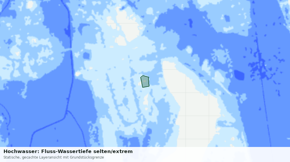 Statische Kartenansicht: Hochwasser: Fluss-Wassertiefe selten/extrem