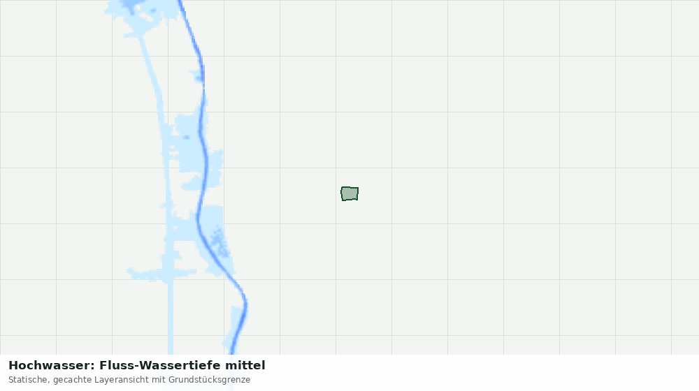 Statische Kartenansicht: Hochwasser: Fluss-Wassertiefe mittel