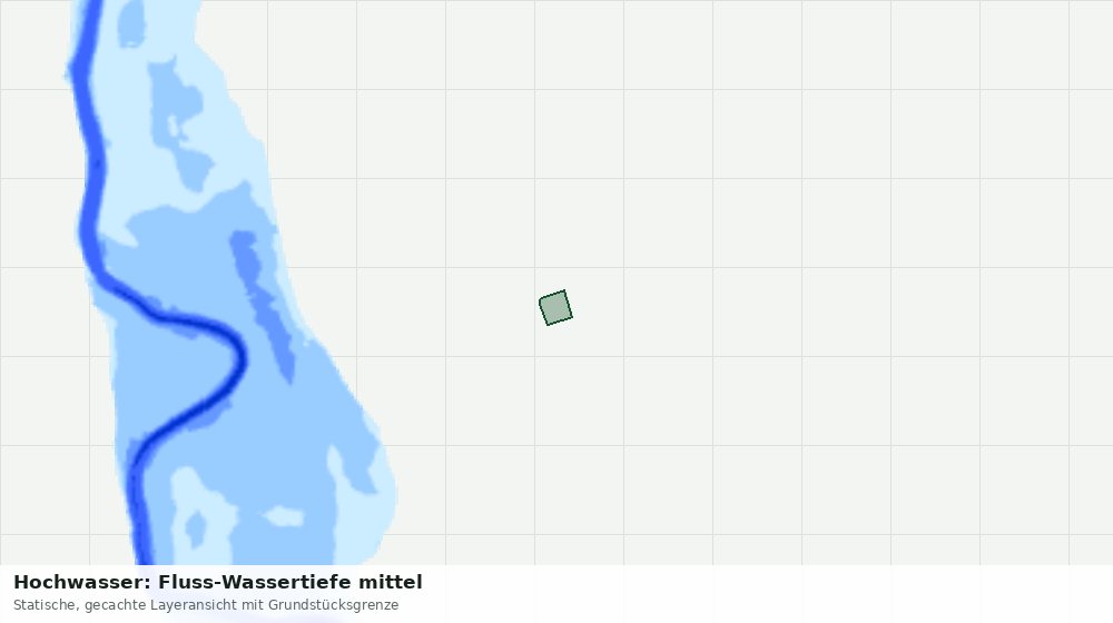Statische Kartenansicht: Hochwasser: Fluss-Wassertiefe mittel