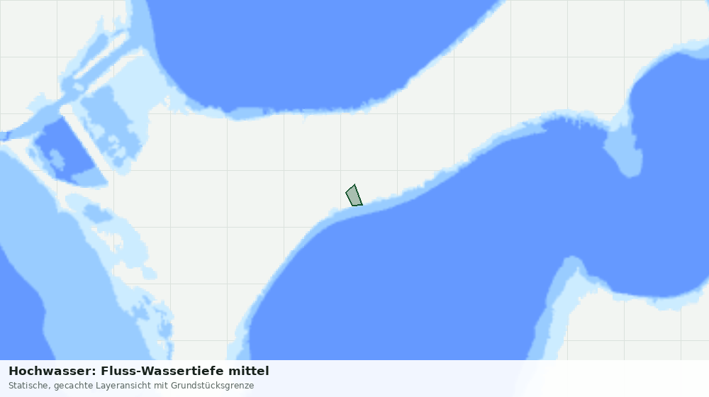 Statische Kartenansicht: Hochwasser: Fluss-Wassertiefe mittel