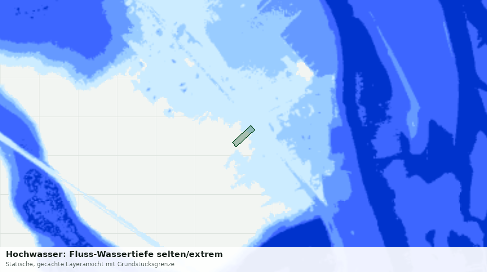 Statische Kartenansicht: Hochwasser: Fluss-Wassertiefe selten/extrem