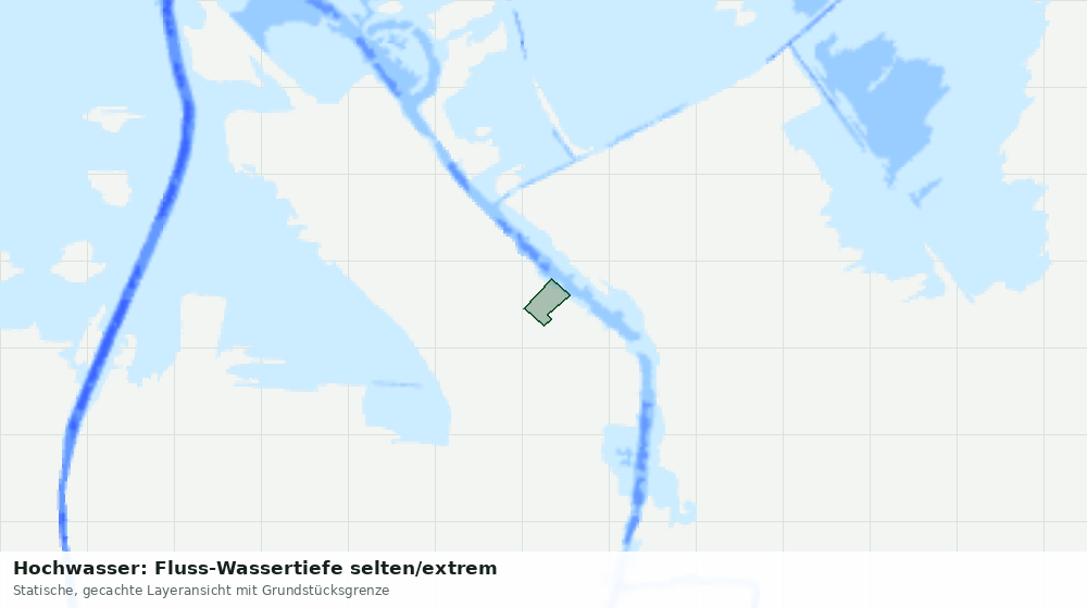 Statische Kartenansicht: Hochwasser: Fluss-Wassertiefe selten/extrem