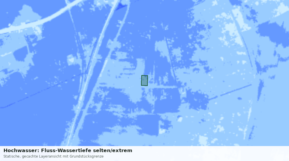 Statische Kartenansicht: Hochwasser: Fluss-Wassertiefe selten/extrem