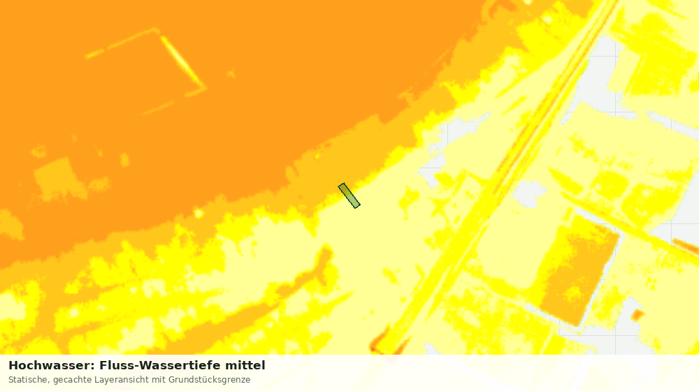 Statische Kartenansicht: Hochwasser: Fluss-Wassertiefe mittel
