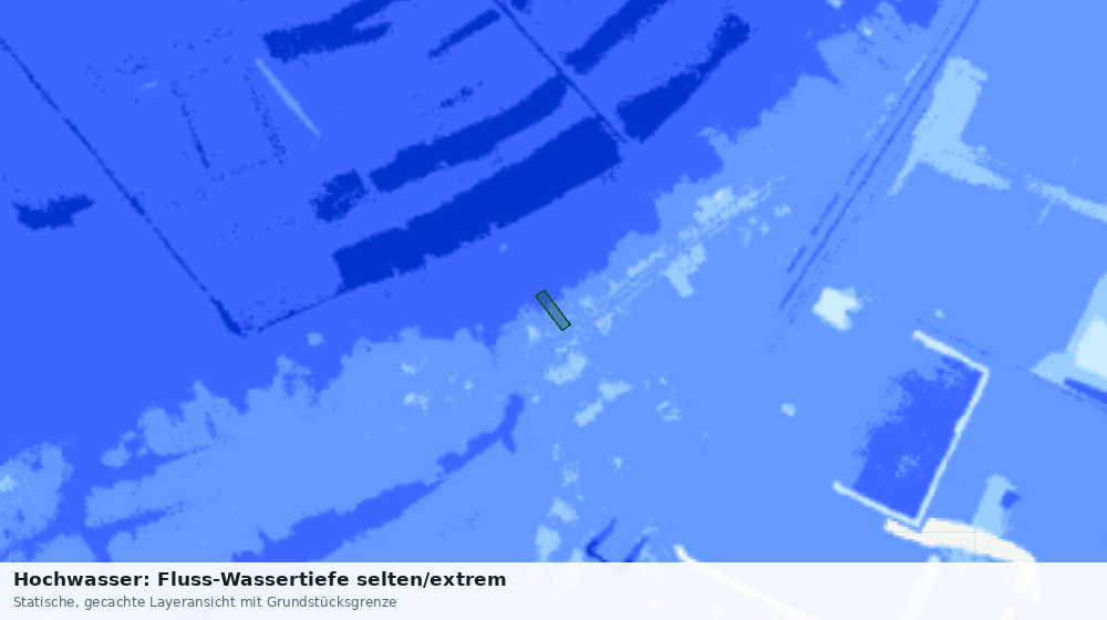 Statische Kartenansicht: Hochwasser: Fluss-Wassertiefe selten/extrem