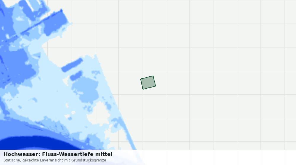 Statische Kartenansicht: Hochwasser: Fluss-Wassertiefe mittel