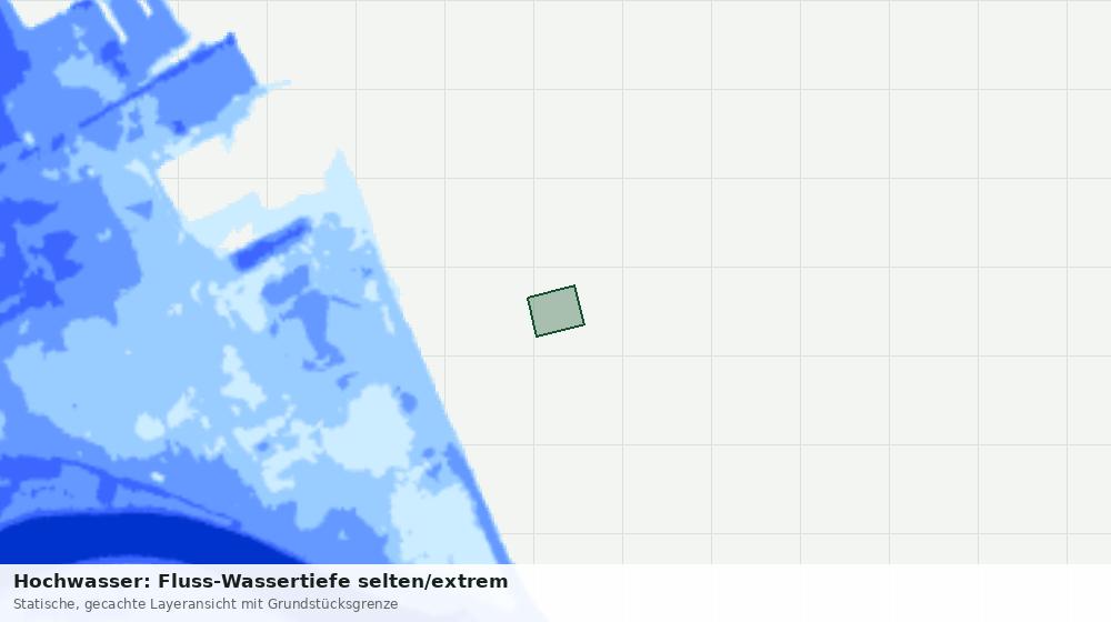 Statische Kartenansicht: Hochwasser: Fluss-Wassertiefe selten/extrem