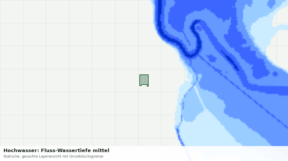 Statische Kartenansicht: Hochwasser: Fluss-Wassertiefe mittel