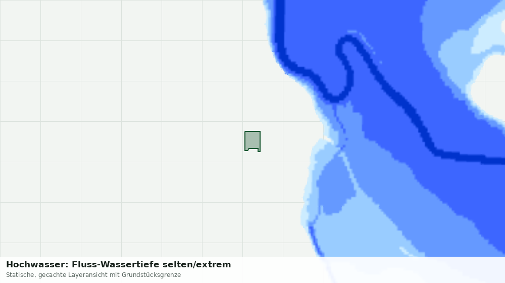 Statische Kartenansicht: Hochwasser: Fluss-Wassertiefe selten/extrem