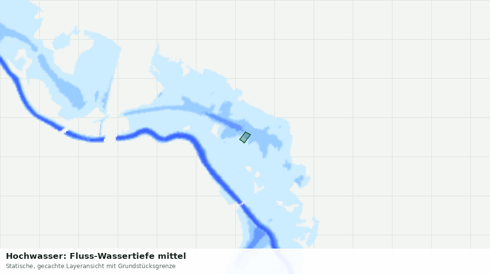 Statische Kartenansicht: Hochwasser: Fluss-Wassertiefe mittel