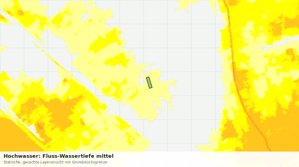 Statische Kartenansicht: Hochwasser: Fluss-Wassertiefe mittel