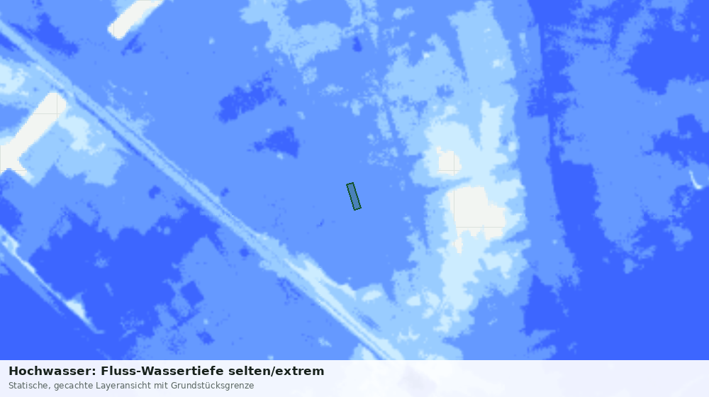 Statische Kartenansicht: Hochwasser: Fluss-Wassertiefe selten/extrem