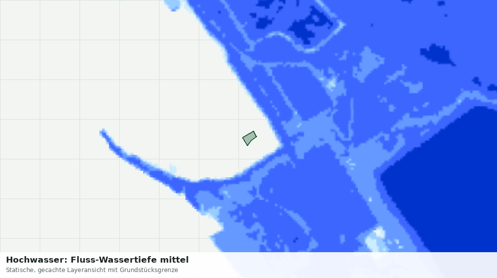 Statische Kartenansicht: Hochwasser: Fluss-Wassertiefe mittel