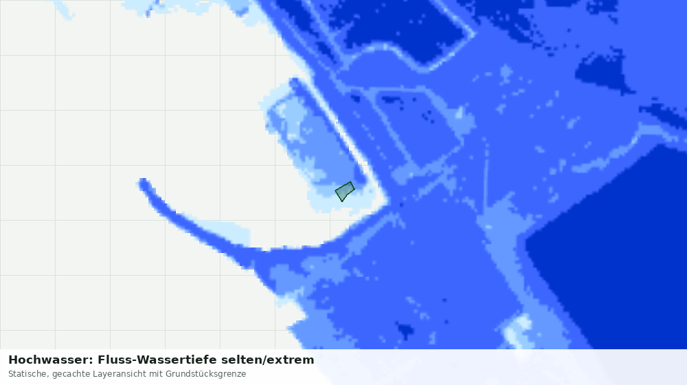 Statische Kartenansicht: Hochwasser: Fluss-Wassertiefe selten/extrem