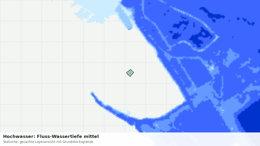Statische Kartenansicht: Hochwasser: Fluss-Wassertiefe mittel