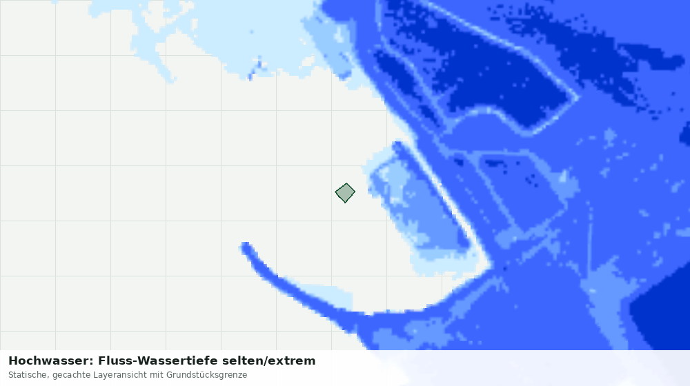 Statische Kartenansicht: Hochwasser: Fluss-Wassertiefe selten/extrem