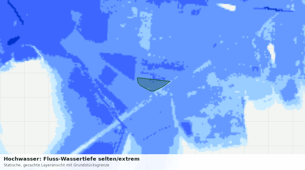 Statische Kartenansicht: Hochwasser: Fluss-Wassertiefe selten/extrem