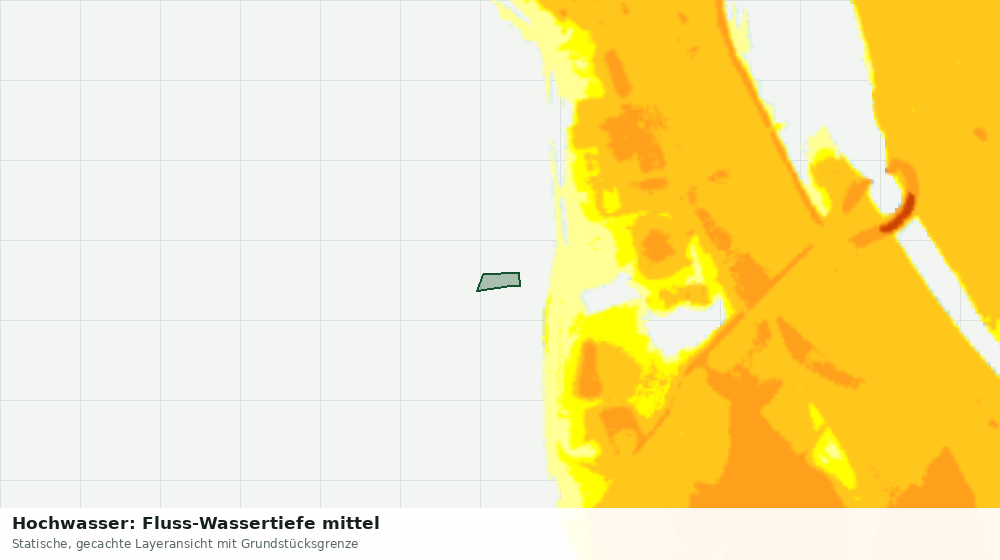 Statische Kartenansicht: Hochwasser: Fluss-Wassertiefe mittel