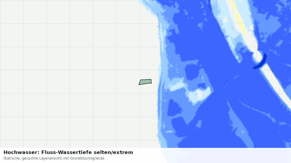 Statische Kartenansicht: Hochwasser: Fluss-Wassertiefe selten/extrem