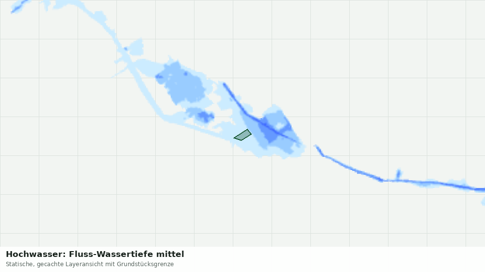 Statische Kartenansicht: Hochwasser: Fluss-Wassertiefe mittel