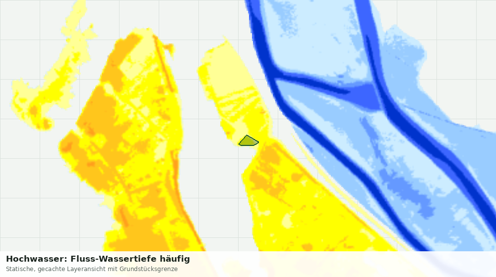 Statische Kartenansicht: Hochwasser: Fluss-Wassertiefe häufig