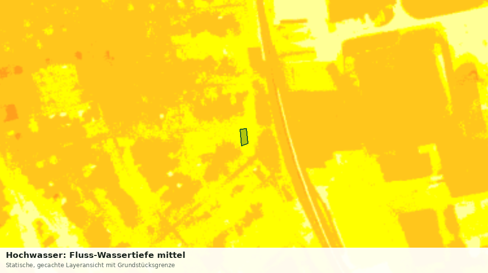 Statische Kartenansicht: Hochwasser: Fluss-Wassertiefe mittel