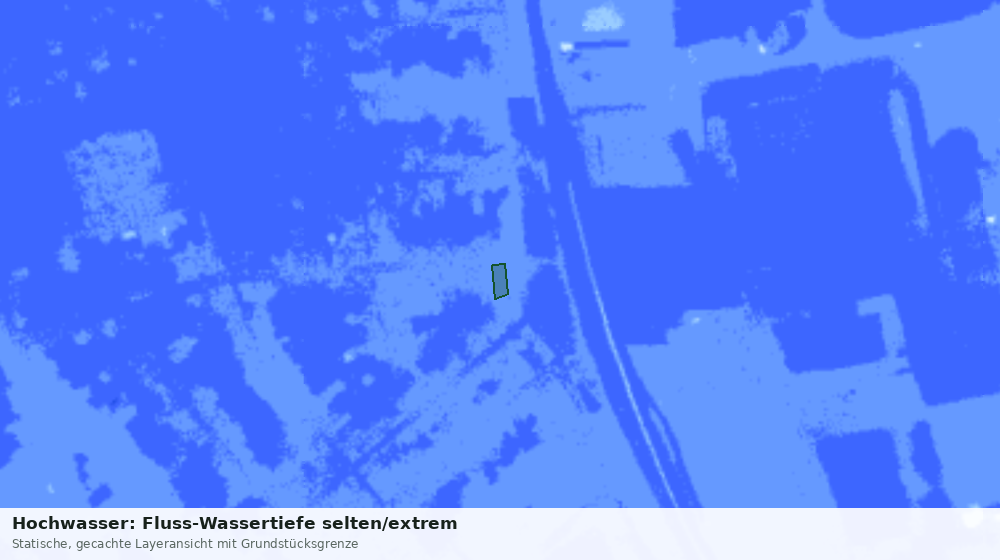 Statische Kartenansicht: Hochwasser: Fluss-Wassertiefe selten/extrem