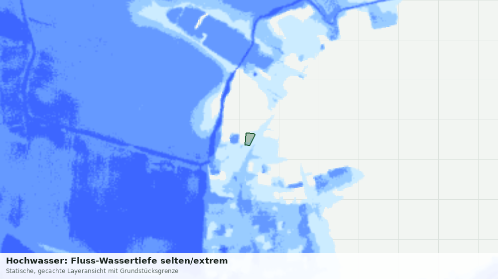 Statische Kartenansicht: Hochwasser: Fluss-Wassertiefe selten/extrem