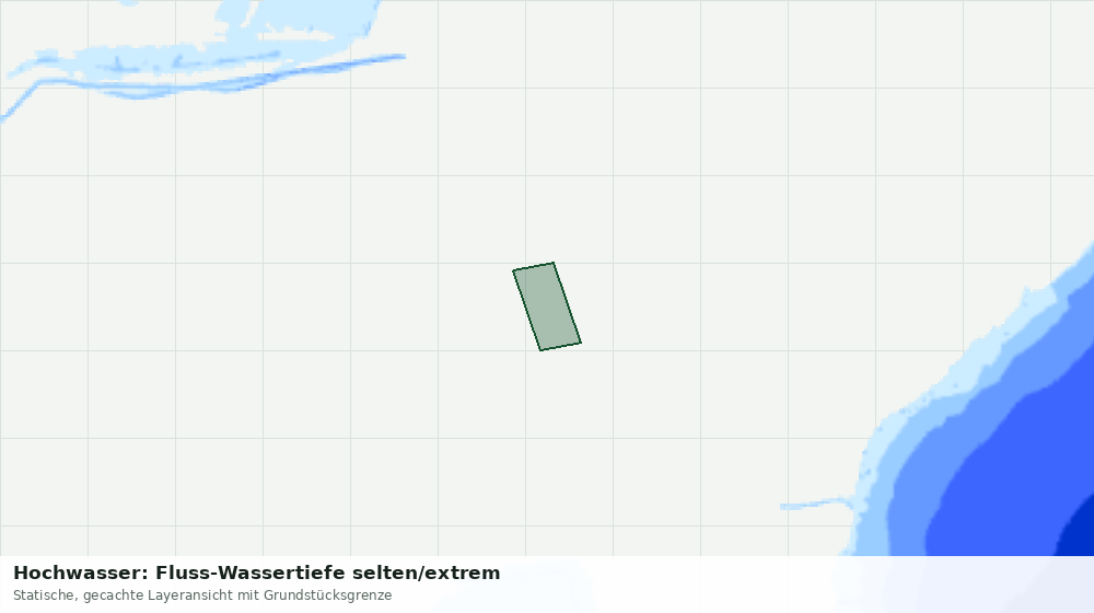 Statische Kartenansicht: Hochwasser: Fluss-Wassertiefe selten/extrem